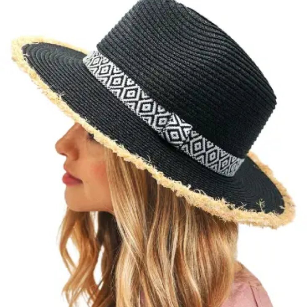 Aztec Band Straw Hat
